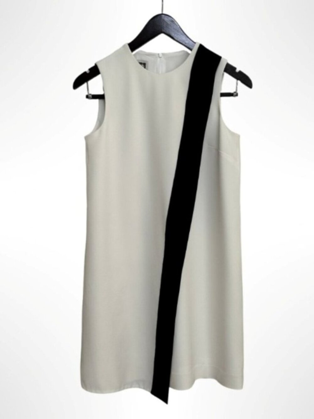 ANNE KLEIN Sleeveless Shift Dress Colorblock Black White Size 4
